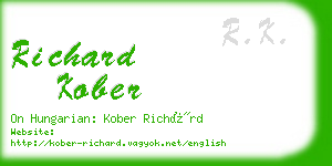 richard kober business card